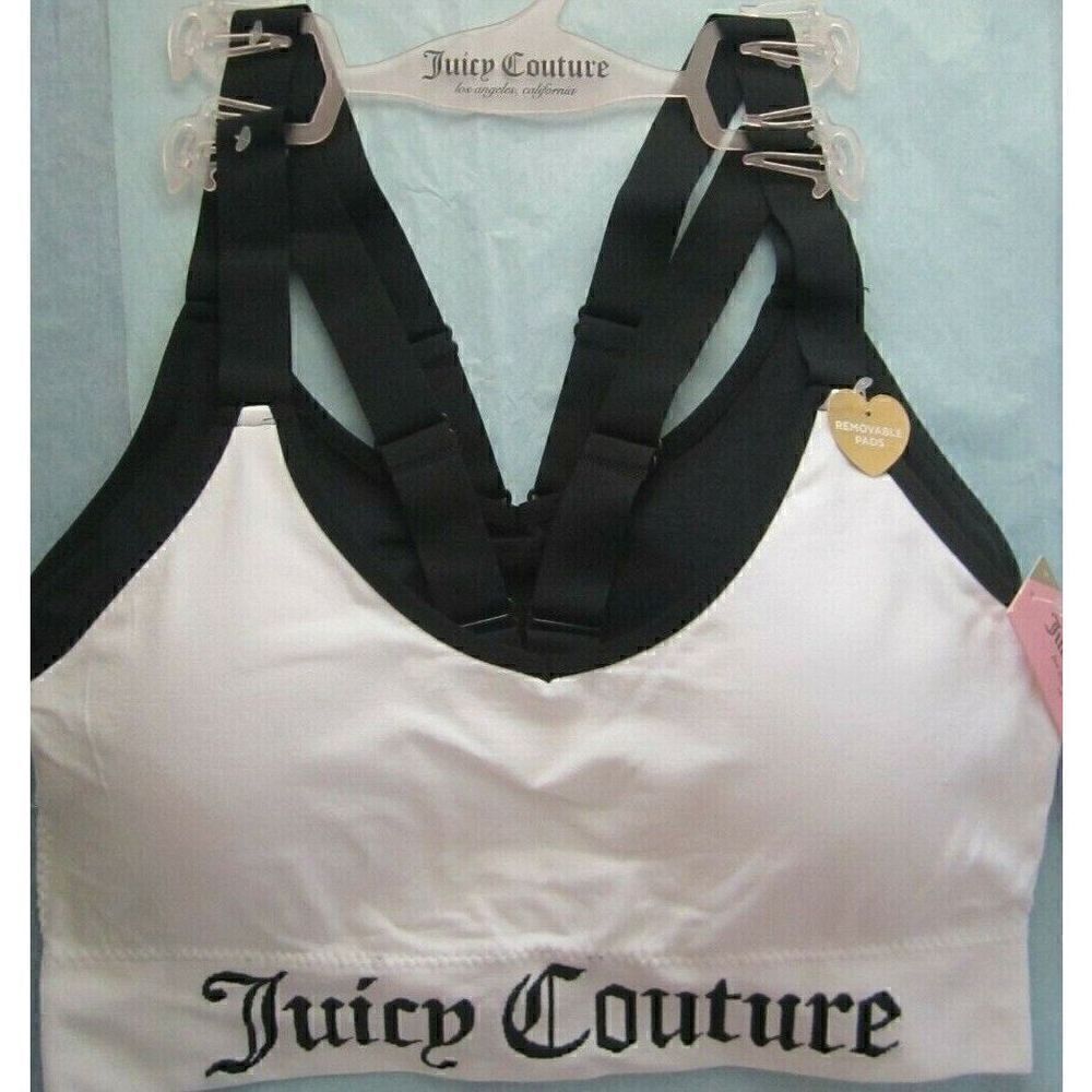 Juicy Couture Intimates 2Pack Seamless Bras Removable Pads Size S  Blk/ White